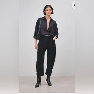 Nili Lotan Corduroy Shon Pant. Black. Size 2.